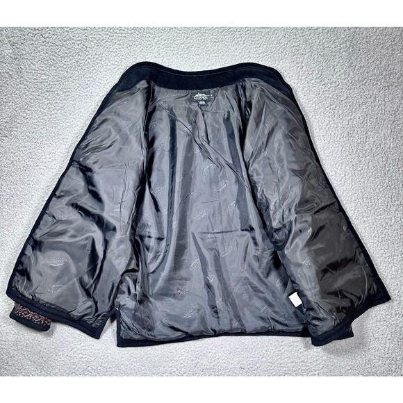 VTG Icelandic Design Wool Sweater Women’s Medium Lined Clasp Hooks Rose Grandma - Picture 6 of 16